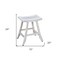 Homeroots 24" X 15" White Teak Square Shower Bench 376787 - alternate 5