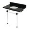 Kingston Brass 36" Black Granite Console Sink with Acrylic Legs, 8-Inch, 3-Hole, Black Granite/Oil Rubbed Bronze KVPK36KA5 - alternate 1