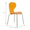Leisuremod Modern Oyster Side Chair in Transparent Orange with Chromed Base OC17TOR - alternate 6