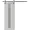 Sartodoors Barn Door 28 x 96 inches, BASIC 4906 White with Black Glass, 6.6FT Rail Track Hardware Set, Solid BASIC4906BD-B-WS-2896 - alternate 1