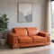 Homeroots 71in Camel And Silver Genuine Leather Love Seat 329586 - alternate 5