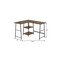Homeroots 47" Brown and Black Reclaimed Wood and Metal Corner Trestle Computer Desk 489995 - alternate 3