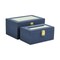 Homeroots 10" Navy Blue Solid Wood Box 489366 - alternate 5
