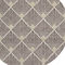 Homeroots 8' Brown And Beige Round Geometric Washable Indoor Outdoor Area Rug 594697 - alternate 7