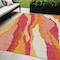 Homeroots 5' X 8' Blush Copper And Ivory Abstract Washable Indoor Outdoor Area Rug 600949 - alternate 1