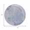 Homeroots 8' Sky Blue And Denim Blue Round Abstract Washable Indoor Outdoor Area Rug 615712 - alternate 5