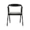 Armen Living Santana Wood Dining Chair in Black Finish with Charcoal Fabric - Set of 2 LCSACHBLKCH - alternate 5
