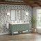 James Martin Vanities 60 in. Double Vanity, Smokey Celadon, w/Single Hole 3 CM White Zeus Quartz Top & Backsplash 330-V60D-SC-1WZ - alternate 3