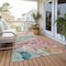 Homeroots 9' X 12' Blue Abstract Washable Non Skid Indoor Outdoor Area Rug 559175 - alternate 2