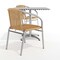 Flash Furniture Square Table Set, Aluminum, Plastic, Rattan, Stainless Steel, Grey TLH-ALUM-32SQ-020BGECHR2-GG - alternate 8