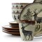Elama Majestic Elk 16 Piece Luxurious Stoneware Dinnerware with Complete Setting for 4 EL-MAJESTICELK16 - alternate 5