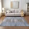 Homeroots 5' X 8' Sky Blue And Denim Blue Striped Washable Indoor Outdoor Area Rug 578005 - alternate 8