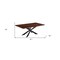Homeroots 81" Brown and Black Wood and Metal Cross Leg Base Dining Table 555179 - alternate 3