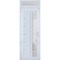 Vdomdoors Front Exterior Prehung FiberGlass Door Frosted Glass / Manux 8088 White Silk / Transom Window / Off MANUX8088EXD-WS-W36 x H80+14-LH - alternate 3