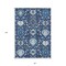 Homeroots 8' X 10' Navy Blue Charcoal And Ivory Damask Washable Indoor Outdoor Area Rug 599439 - alternate 6