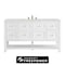 James Martin Vanities Breckenridge 60 in. Single Vanity, Bright White, w/ 3 CM Ethereal Noctis Silestone Top 330-V60S-BW-FENC - alternate 1