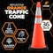 Xpose Safety Traffic Safety Cone, 36 in, PVC, Dual 6 in & 4 in Reflective Collar, DOT Approved, Orange OTC36-64-1-X - alternate 3