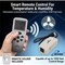 Iliving Silver 1200 CFM 16 in. Gable Mount Smart Remote Shutter Exhaust Fan with Thermostat, Humidistat ILG8SF16VC - alternate 5