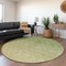 Homeroots 8' Artichoke Green And Beige Round Geometric Washable Indoor Outdoor Area Rug 605779 - alternate 5
