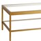 Homeroots 54" Clear And Gold Glass And Steel Coffee Table With Shelf 521979 - alternate 7