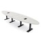 Skutchi Designs 12 Person Conference Table With Power Unit | 14' Oval Table | Harmony Series HAR-OVL-48X168-T.BK-K458-EBLK - alternate 1
