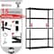 Shuntong Metal Shelving 5-Tier 48 in.W x 18 in.D x 72 in.H, Concealed Post, Laminated Boards - Black Wrinkle Textured Finish SH-ZCP-481872-5B-WB - alternate 4