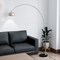Leisuremod Arco Arched Floor Lamp 75.6in Height with Black Round Marble Base and Metal Dome Lamp Shade, Silver ALBL-SL-13SL - alternate 6