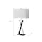 Homeroots Set of Two 29" Black Metal Table Lamp With White Cone Shade 571298 - alternate 3