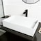 Vigo Montauk Modern White Matte Stone 23 in. L x 15 in. W x 5 in. H Rectangular Vessel Bathroom Sink VG04026 - alternate 4