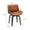 Homeroots Brown and Black Upholstered Faux Leather Curved Back Dining Side Chair 526378 - alternate 5