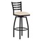 Flash Furniture HERCULES Black Ladder Back Swivel Metal Barstool - Tan Vinyl Seat XU-6F8B-LADSWVL-TNV-GG - alternate 1