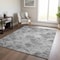 Homeroots 9' X 12' Gray Charcoal And Ivory Abstract Washable Indoor Outdoor Area Rug 577671 - alternate 5