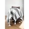 Homeroots 50" X 60" Gray and White Woven Cotton Striped Throw Blanket with Tassels 516597 - alternate 5