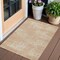 Homeroots 3' X 5' Coral And Salmon Abstract Washable Indoor Outdoor Area Rug 588774 - alternate 1