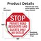 Signmission Stop Private Road Residents and Gue, 18 Inch X 18 Inch, Vinyl Decal OC-D-18-83 - alternate 2