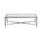 Homeroots 28" Clear And Brown Glass And Aluminum Coffee Table 565088 - alternate 8