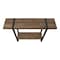 Homeroots 47" Brown and Black Wood and Metal Distressed Sled Console Table With Shelf 489744 - alternate 7