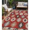 Homeroots 5' X 8' Red Ivory And Salmon Southwestern Washable Indoor Outdoor Area Rug 615165 - alternate 1