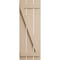 Ekena Millwork Rustic Three Board Spaced Board-n-Batten Rough Cedar Faux Wood Shutters w/Z-Board, 17 1/2W x 48H, PR SHUBSZ17X48RCPR - alternate 15