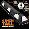 Xpose Safety Parking Block, Rubber, 4 in Height, 48 in Length, Black/White PBSW-4-X - alternate 4