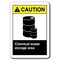 Signmission 10 in Height, Plastic, ANSI-710CS Chemical Waste Storage, ANSI-710CS Chemical Waste Storage ANSI-710CS Chemical Waste Storage - alternate 1
