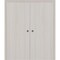 Sartodoors Sliding French Double Pocket Doors 56 x 84 inches, BASIC 3001 Ash Franko, Kit Rail Hardware, Soli BASIC3001DP-YAFR-5684 - alternate 1