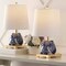 Jonathan Y Justina 16" Ceramic Mini Table Lamp, Blue/White, 2PK JYL3014A-SET2 - alternate 5