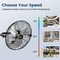 Edendirect 18 in. 3-Speed 4200 CFM Industrial Wall Mount Fan in Black, with Pull Chain, 180 Deg Tilt ZRHJ-18WFM - alternate 6
