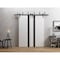 Sartodoors Sliding Closet Barn Bypass Doors 60 x 96 inches, Planum 0444 White Silk with Black Inserts and Fros PLANUM0444BBB-WS-6096 - alternate 1