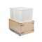 Century Components Kitchen Pull Out Waste Bin Container, 34 Qt White Double, Maple - SIGBM145-34PF - alternate 1