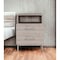 Homeroots 20" Gray Two Drawer Faux Wood Nightstand 543681 - alternate 6