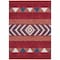Homeroots 5' X 8' Red White And Navy Blue Southwestern Washable Indoor Outdoor Area Rug 613946 - alternate 7