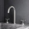 Vigo Jewel Two Handle Three-Hole Widespread Bathroom Faucet with Cross Handles in Brushed Nickel VG01308BN - alternate 5