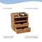 Lavish Home 4-Tier Bamboo Desk Organizer Wooden Storage Box with 2 Drawers, Cubby, and Shelf, Natural 83-106 - alternate 3